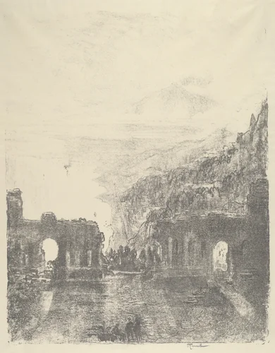 Aetna Over Taormina by Joseph Pennell, print, 1913