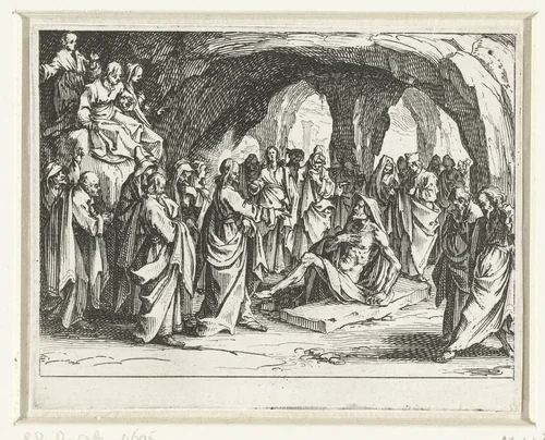 Opwekking van Lazarus by Jacques Callot, print, 1635