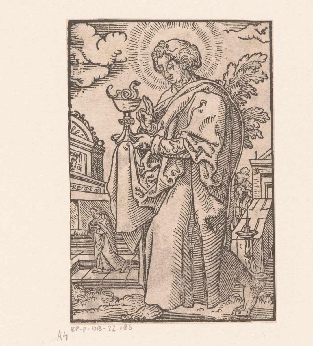 Heilige Johannes de Evangelist by Unknown, print, 1552