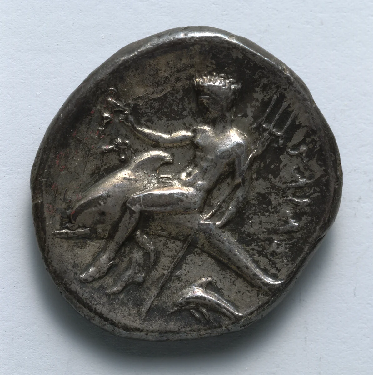 Stater: Taras (reverse) by Unknown, metalwork, -334--302