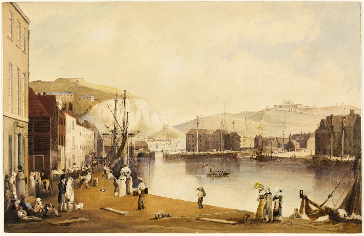 Dover Harbor by John Gendall, painting, 1815-1825