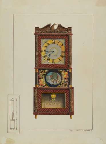 Mantle Clock by Ernest A. Towers, Jr., index of american design, 1938