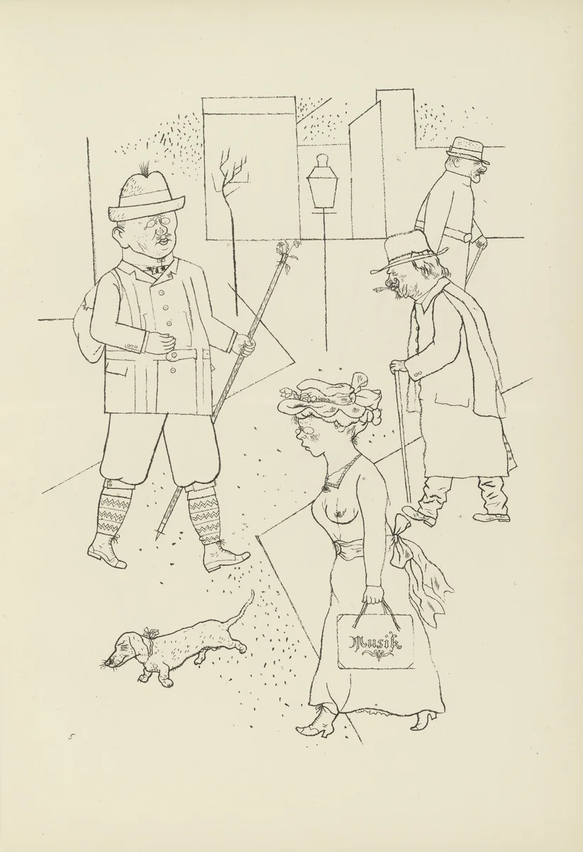 Gruß aus Sachsen (plate, folio 7) from Ecce Homo by George Grosz, illustrated book, 1922