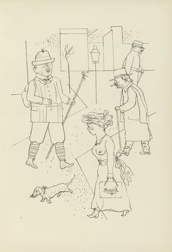 Gruß aus Sachsen (plate, folio 7) from Ecce Homo by George Grosz, illustrated book, 1922