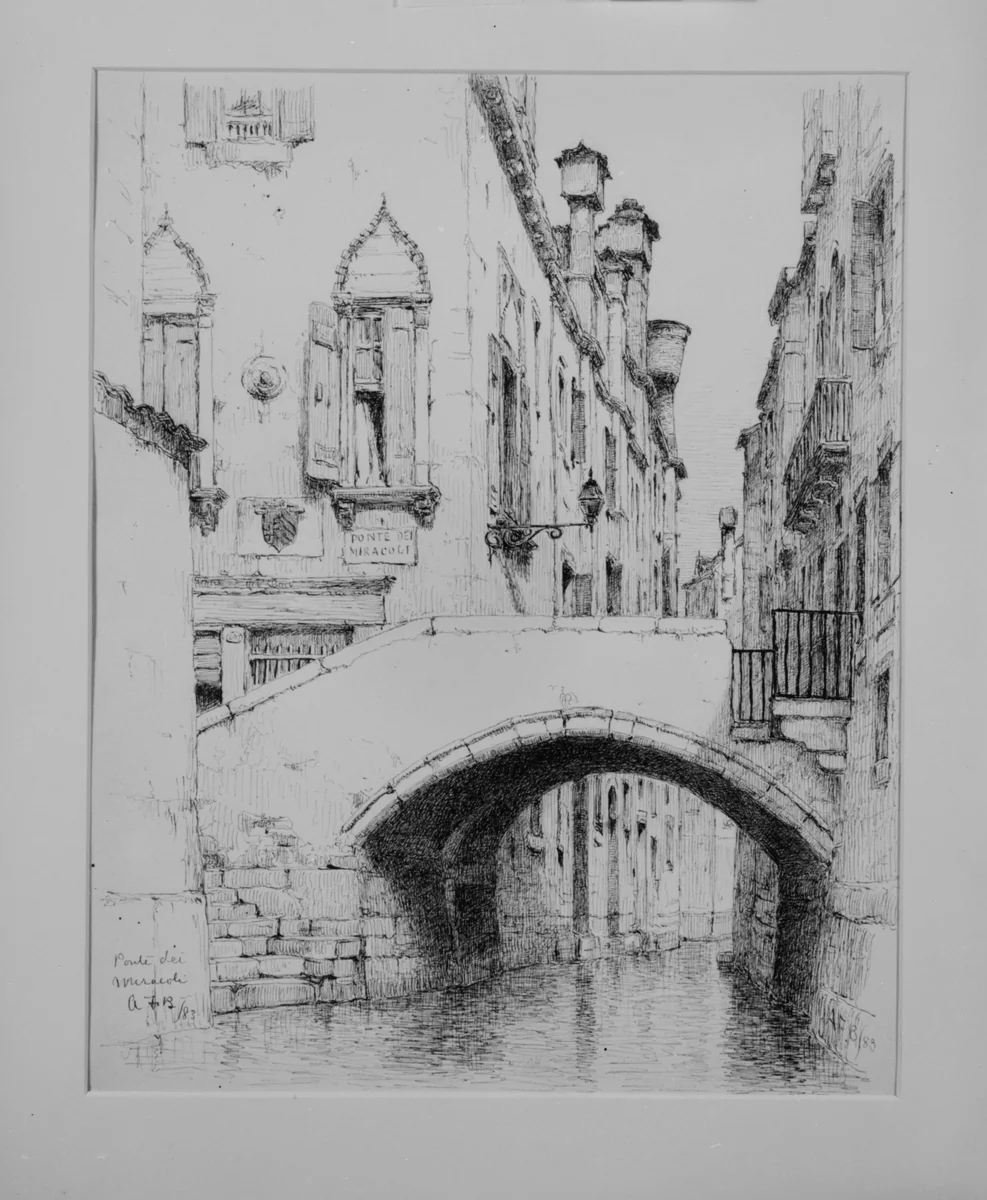 Ponte dei Miracoli, Venice by Andrew Fisher Bunner, artwork, 1883