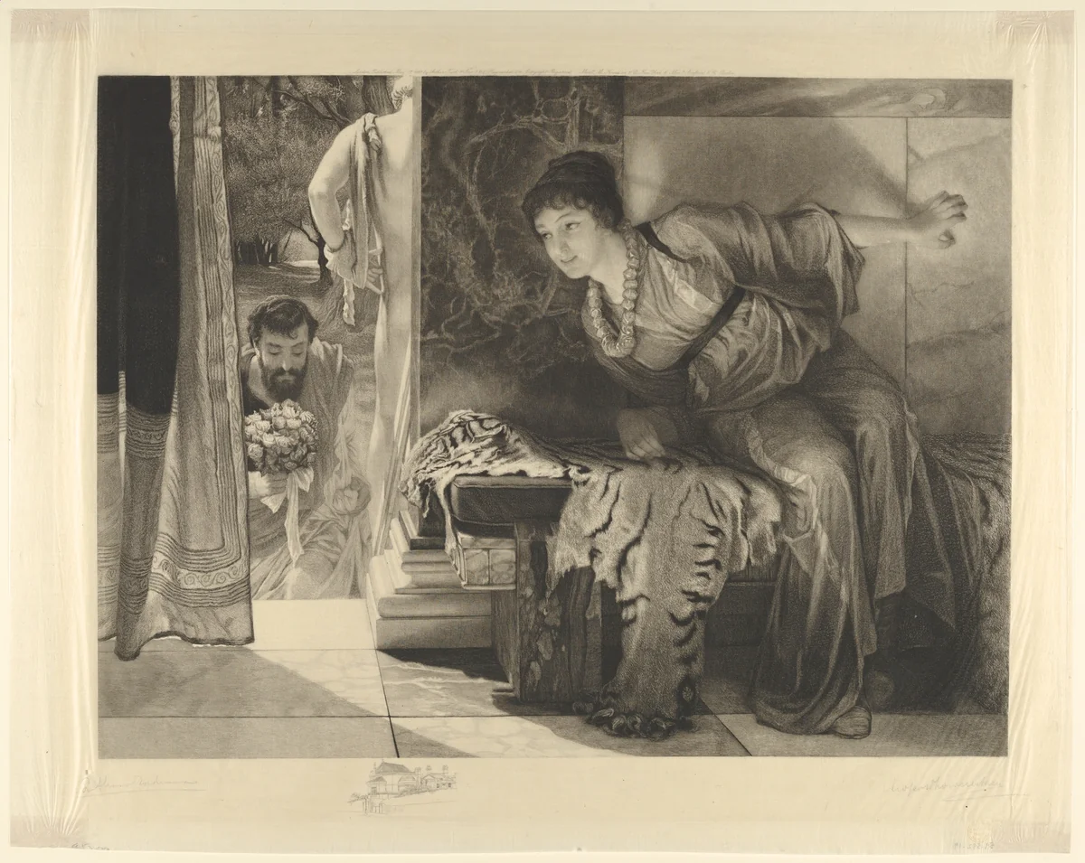 Welcome Footsteps (Well-known Footsteps) by Lawrence Alma-Tadema, print, 1883