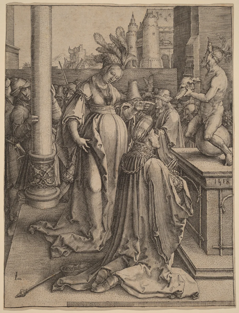 Solomon's Idolatry by Lucas van Leyden, print, 1514