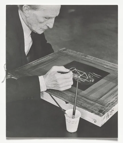 Manuscript Notes of Marcel Duchamp 1912-1920 from À l'Infinitif (La Boîte Blanche) (In the Infinitive [The White Box]) by Marcel Duchamp, illustrated book, 1912