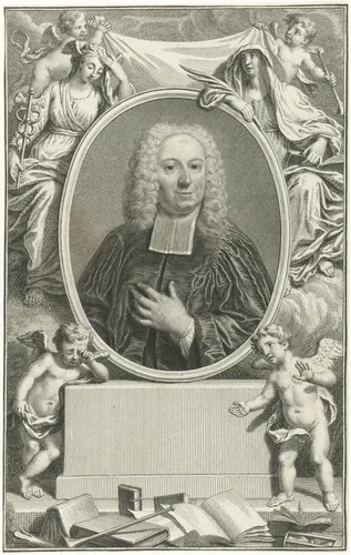 Portret van Henri Châtelain by Pieter Tanjé, print, 1744