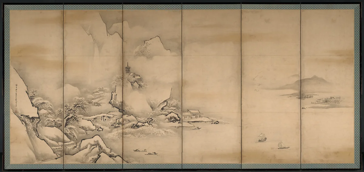 The Four Seasons by Kano Tan'yū (狩野探幽), painting, 1668