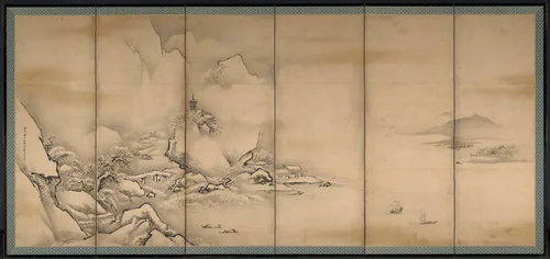 The Four Seasons by Kano Tan'yū (狩野探幽), painting, 1668
