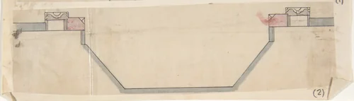 Design for Fireplace and Grate: Plan by anonymous, drawing, 1800-1900