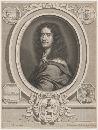 Portrait of a Man by Peter Ludwig van Schuppen, print, 1675