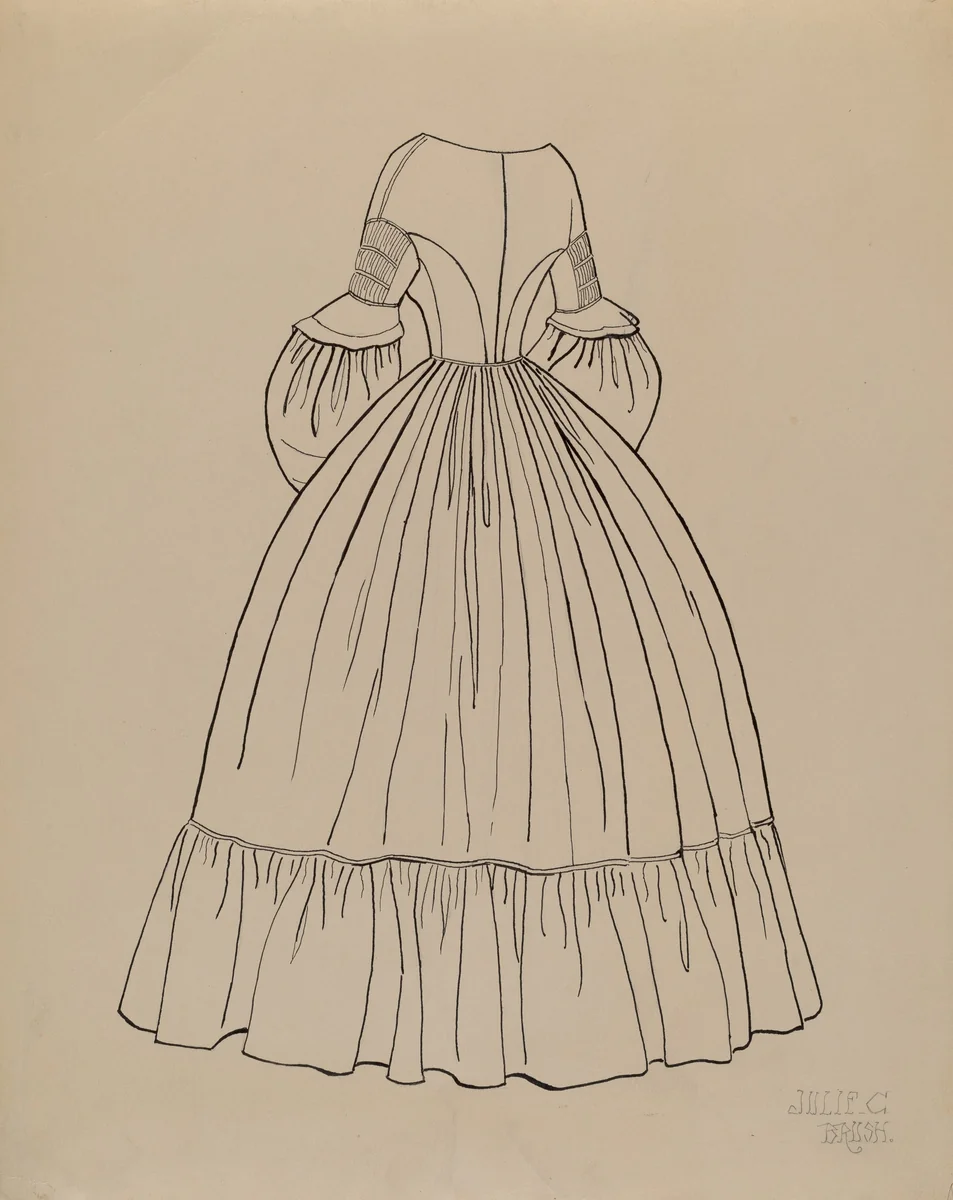 Dress by Julie C. Brush, index of american design, 1935-1942