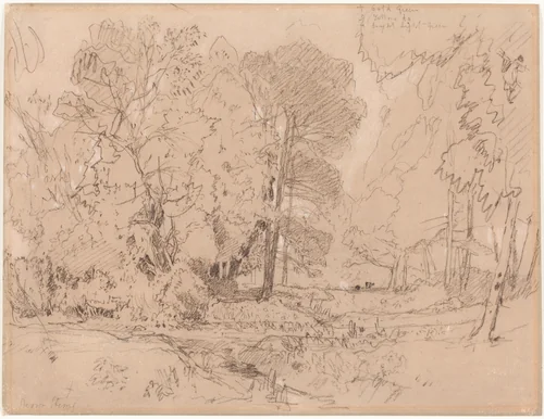Wooded Landscape by John Sell Cotman, drawing, 1841
