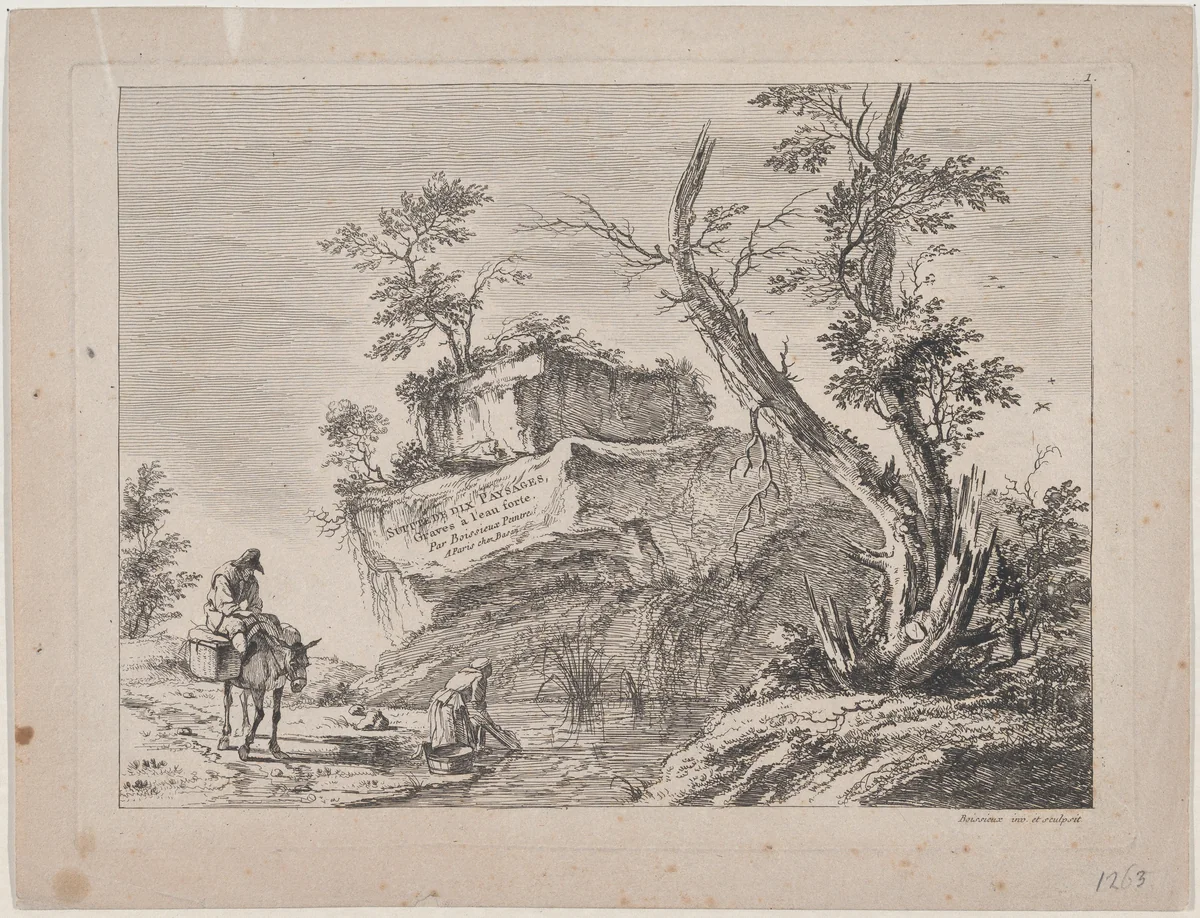 Title-Page to a Series of Ten Landscapes by Jean Jacques de Boissieu, print, 1763