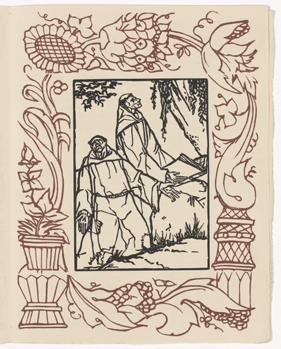 Plate (page 341) from Les Petites Fleurs de St. François (The Little Flowers of St. Francis) by Émile Bernard, illustrated book, 1928