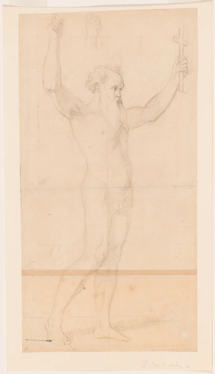 Saint Denis by Michel Dumas, drawing, 1880-1890