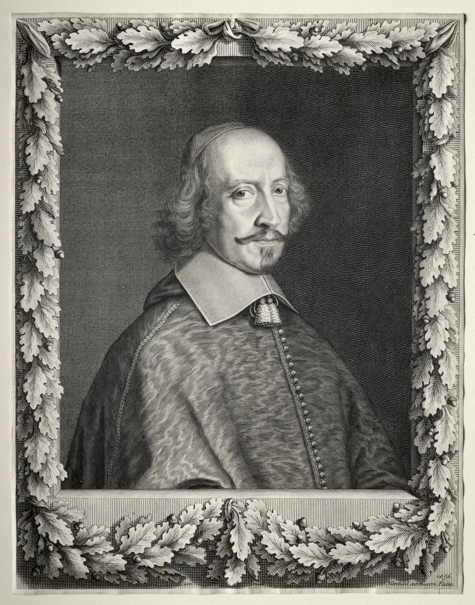 Cardinal Mazarin by Robert Nanteuil, print, 1656