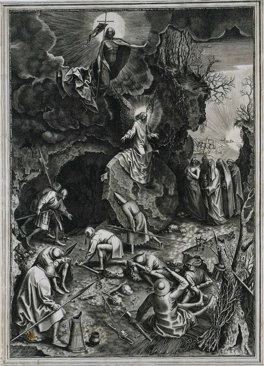 The Resurrection of Christ by Philip Galle, print, 1557-1567