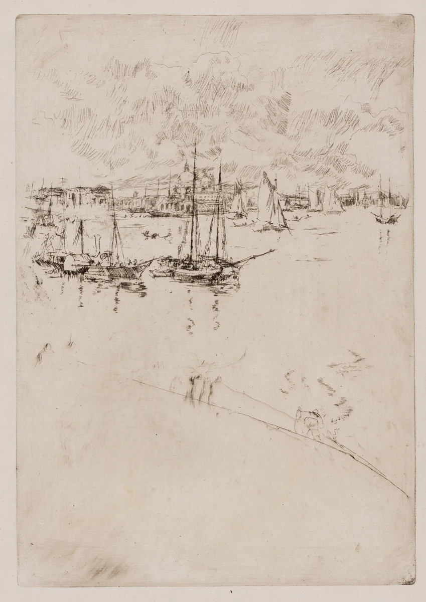 The Steamboat, Venice by James McNeill Whistler, print, 1879-1880