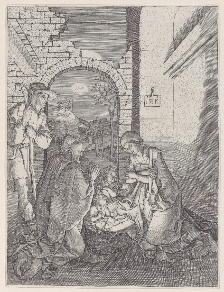 The Nativity by Ludwig Krug, print, 1516
