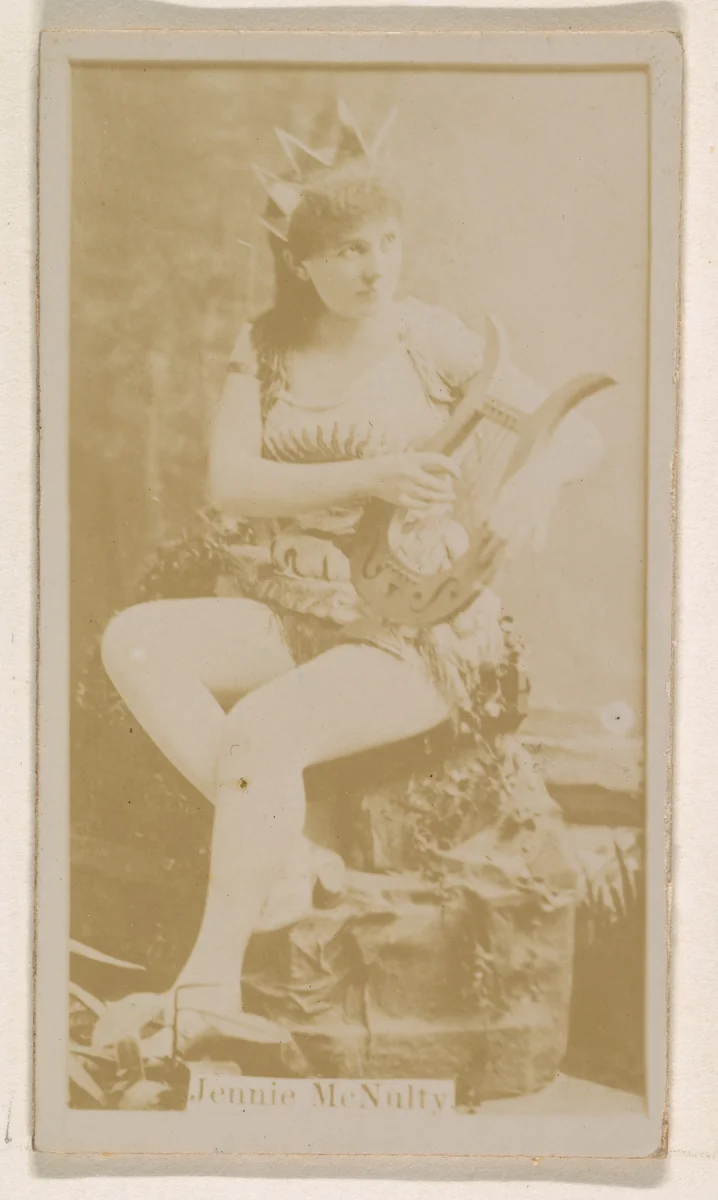 Jennie McNulty, from the Actresses series (N245) issued by Kinney Brothers to promote Sweet Caporal Cigarettes by Kinney Brothers Tobacco Company, photograph, 1890
