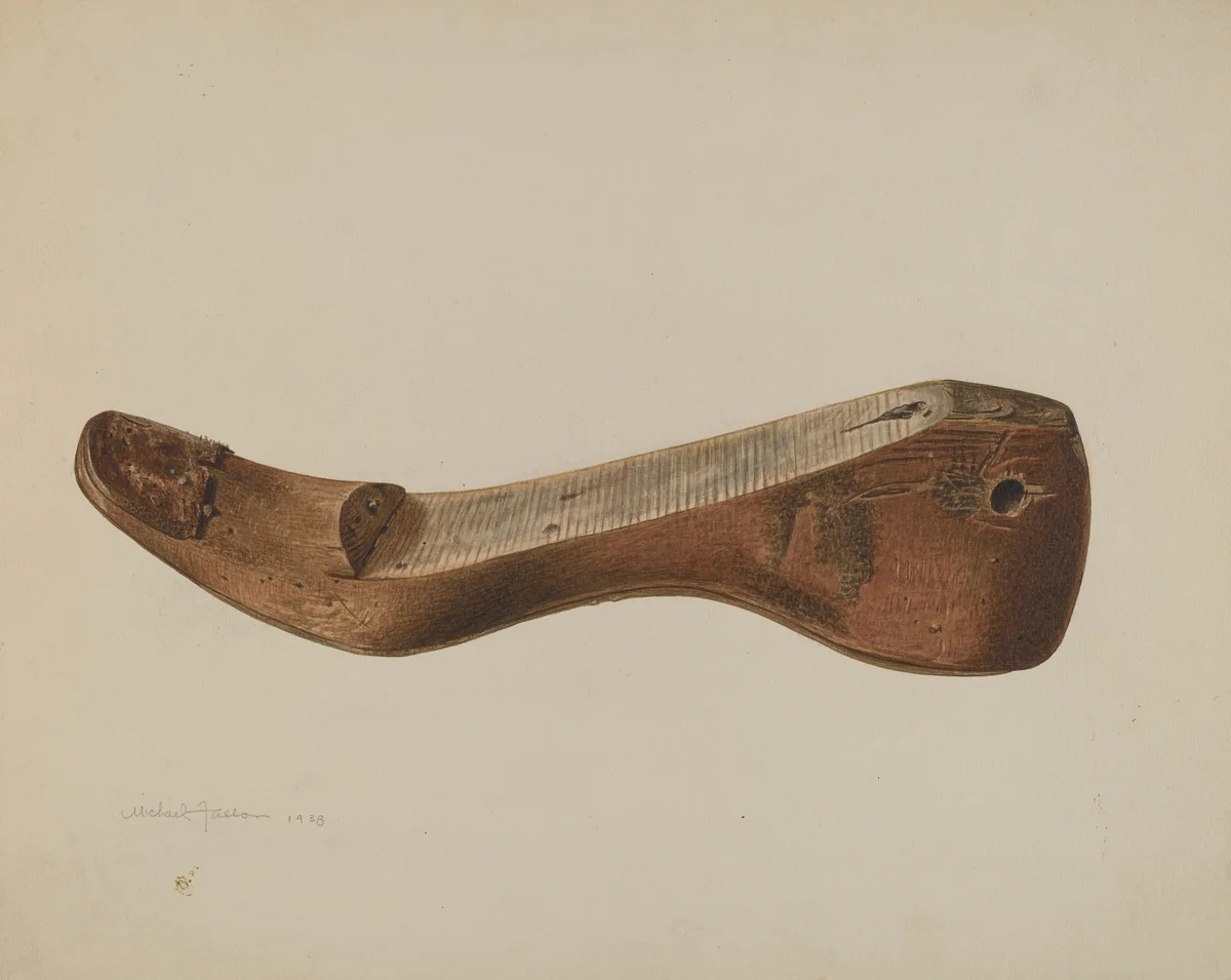 Shoe Last by Michael Fallon, index of american design, 1938