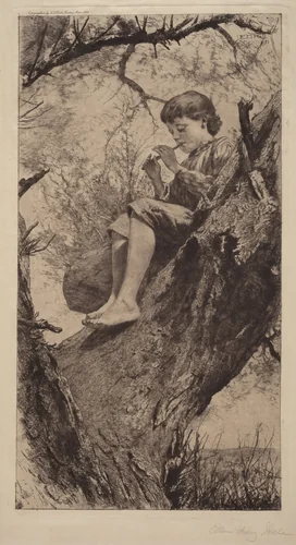 The Willow Whistle by Ellen Day Hale, print, 1888