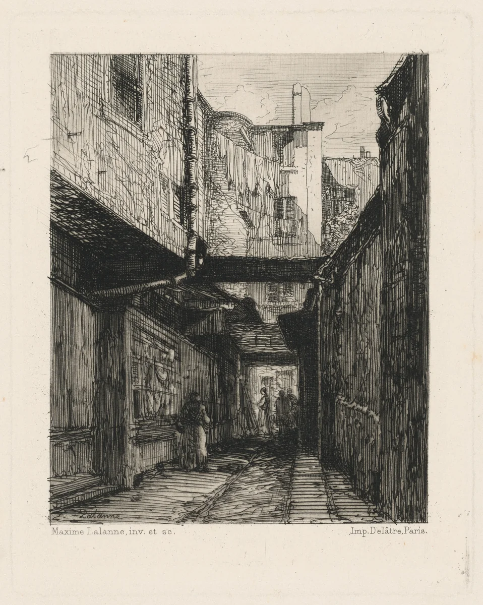 Passage de la Marmite, Paris by Maxime Lalanne, print, 1866