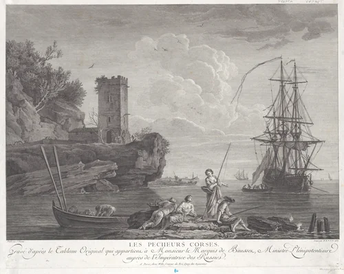 The Corsican Fishermen by Joseph Vernet, print, 1767