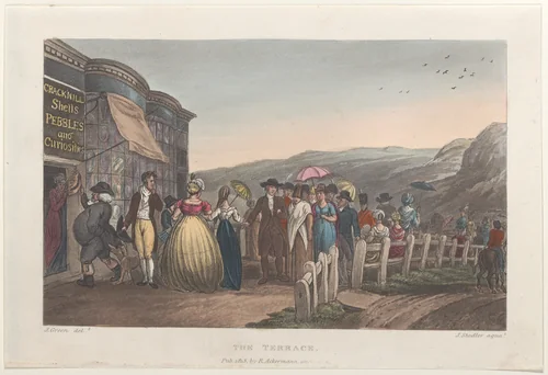 The Terrace by Thomas Rowlandson, print, 1813