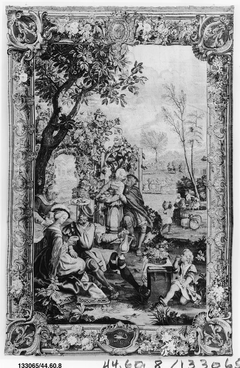 October from a set of The Months of Lucas by Master of the Months of Lucas, textile, 1732-1737