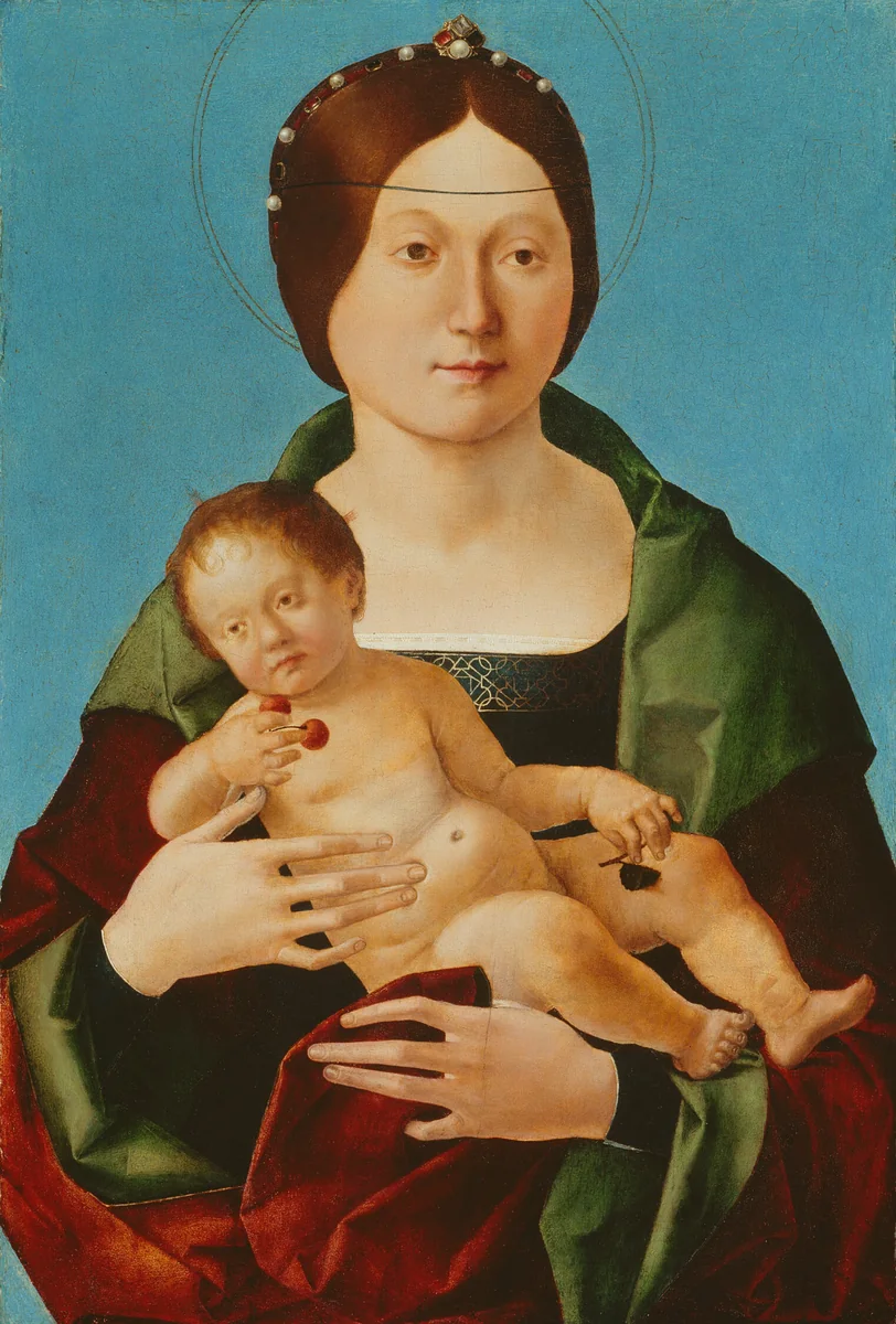 Virgin and Child by Ercole de' Roberti, painting, 1490-1496