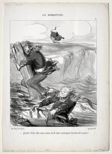 What a stupid idea we had... by Honoré Daumier, print, 1849