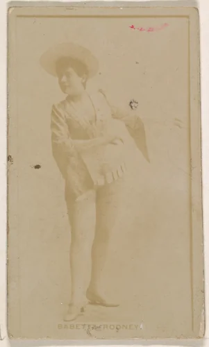 Babette Rodney, from the Actresses series (N245) issued by Kinney Brothers to promote Sweet Caporal Cigarettes by Kinney Brothers Tobacco Company, photograph, 1890