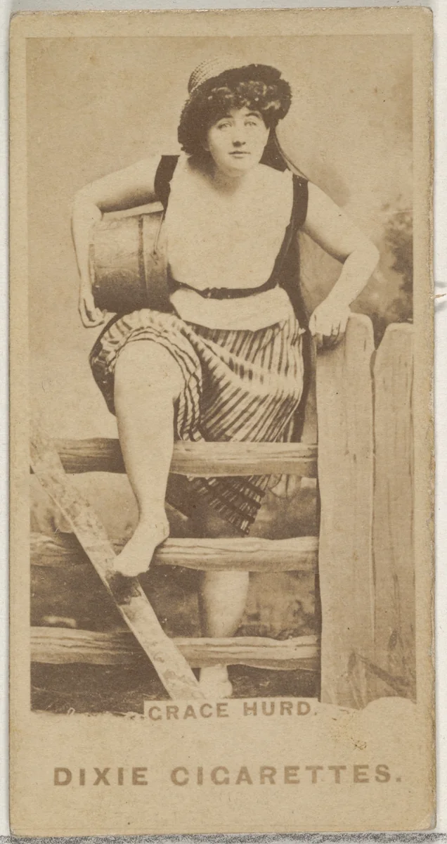 Grace Hurd, from the Actors and Actresses series (N45, Type 7) for Dixie Cigarettes by Allen & Ginter, photograph, 1885-1891