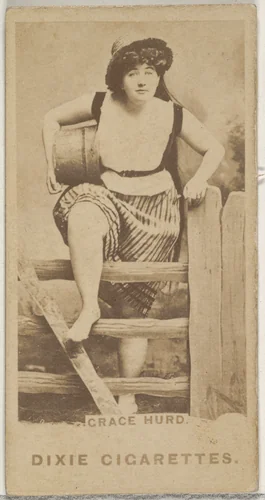 Grace Hurd, from the Actors and Actresses series (N45, Type 7) for Dixie Cigarettes by Allen & Ginter, photograph, 1885-1891