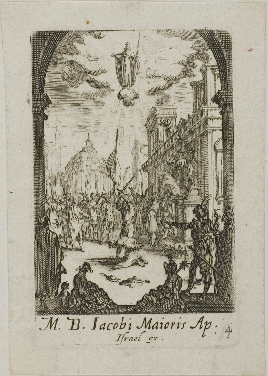 Martyrdom of Saint James the Major, plate four from The Martyrdoms of the Apostles by Jacques Callot, print, 1612-1635