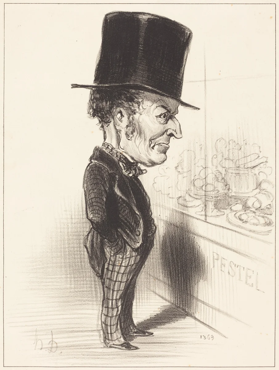 Jean Charles Besnard by Honoré Daumier, print, 1849