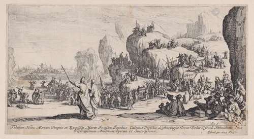 Le Passage de la Mer Rouge (The Passage of the Red Sea) by Jacques Callot, print, 1629