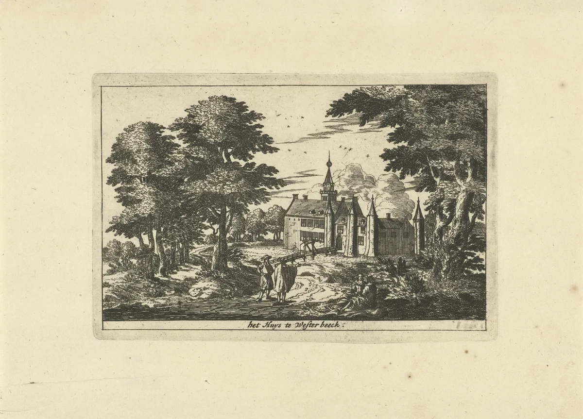 Gezicht op Kasteel Westerbeek by Cornelis Elandts, print, 1663-1670