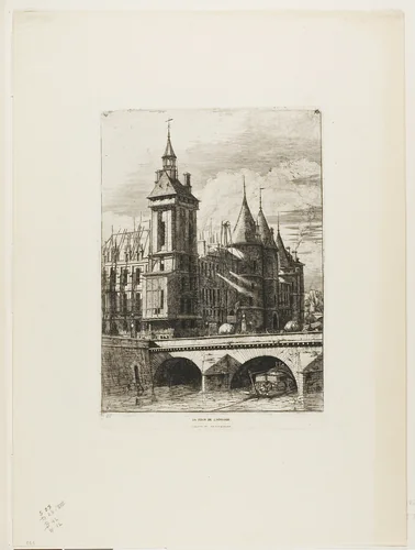 The Clock Tower, Paris by Charles Meryon, print, 1852