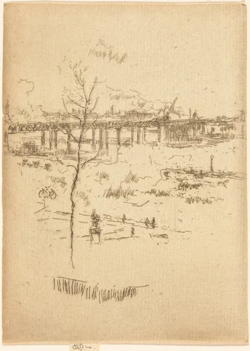 Charing Cross Railway-Bridge by James McNeill Whistler, print, 1887