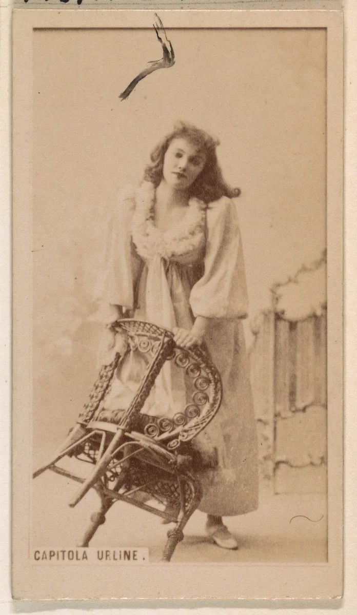 Capitola Urline, from the Actresses series (N245) issued by Kinney Brothers to promote Sweet Caporal Cigarettes by Kinney Brothers Tobacco Company, photograph, 1890