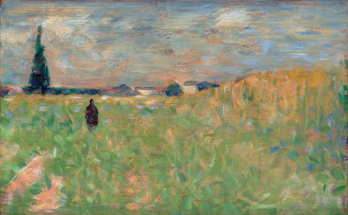 A Summer Landscape by Georges Seurat, painting, 1883