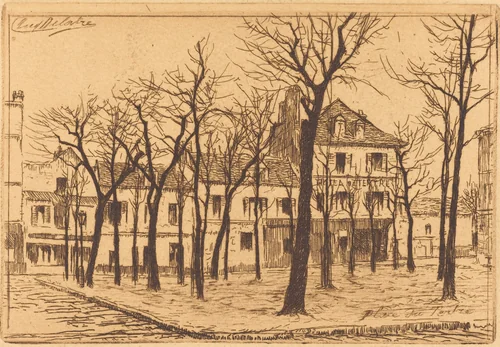 Place du Tertre by Auguste Delâtre, print, 1822-1907