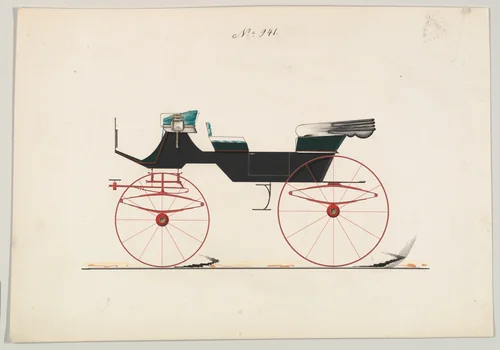 Design for Vis-à-vis, no. 941 by Brewster & Co., drawing, 1865-1875