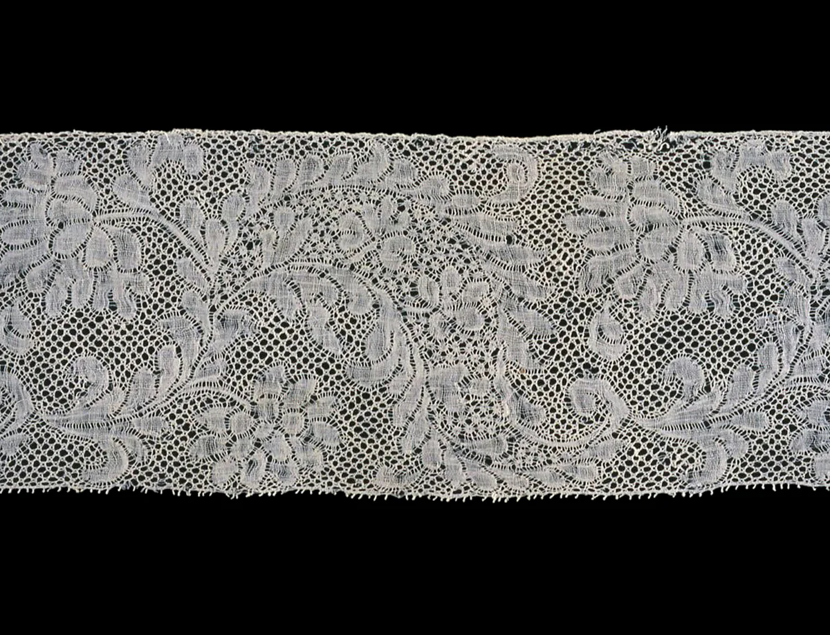 Border by France Valenciennes, textile, 1725-1750