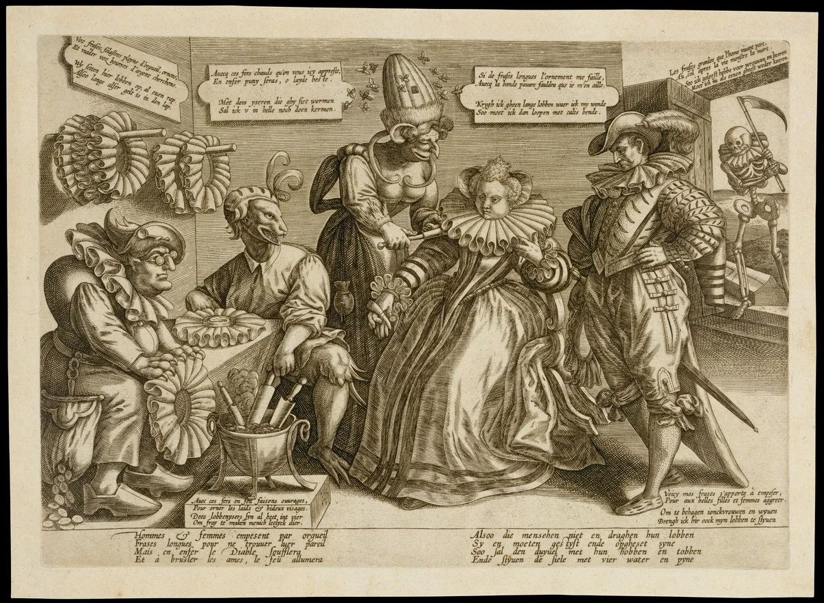 The Pride of Women: Ruffs by Maerten de Vos, artwork, 1595-1605